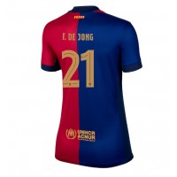 Stroje piłkarskie Barcelona Frenkie de Jong #21 Koszulka Podstawowej dla damskie 2024-25 Krótki Rękaw